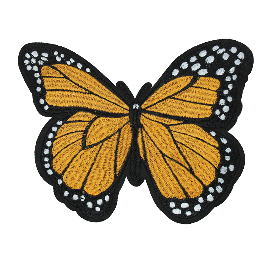 Orange Butterfly Patch (Large/Embroidery)