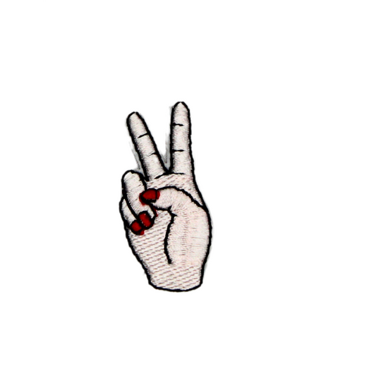 Peace Sign Hand Patch (Small/Embroidery)