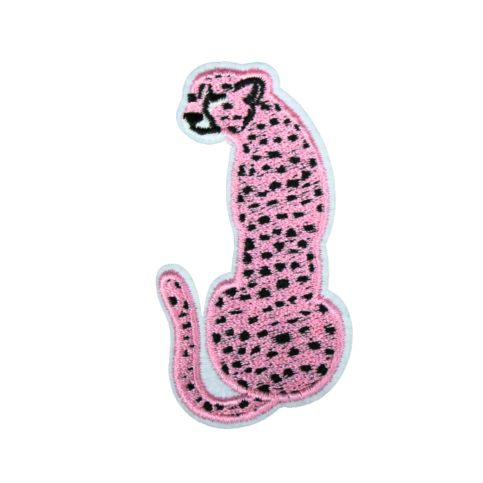 Pink Leopard Patch (Small/Embroidery)