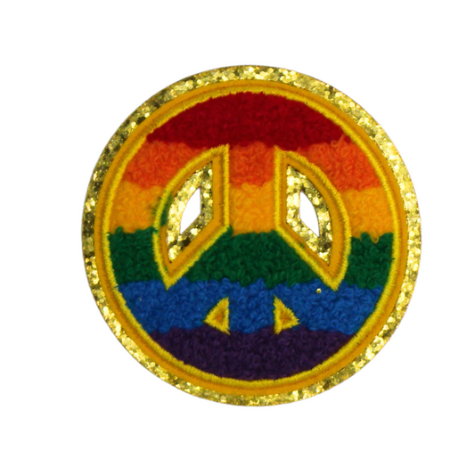 Pride Peace Sign Patch (Small/Chenille)
