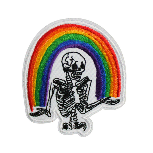 Skull Rainbow Patch (Small/Embroidery)