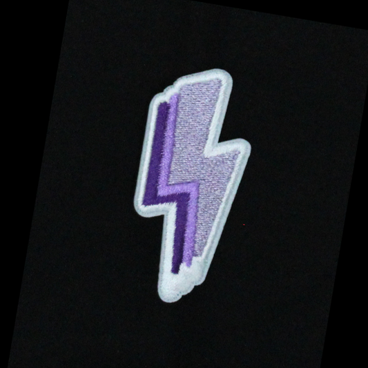 Purple Lightning Bolt Patch(Small/Embroidery)