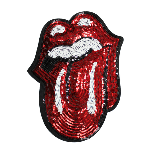 Red Lips & Tongue Patch (Large/Sequin)