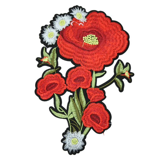 Red Poppy Patch (Large/Embroidery)