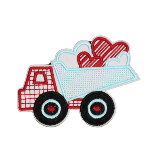 Dump Truck With Hearts Patch (Small/Embroidery) (Copy)