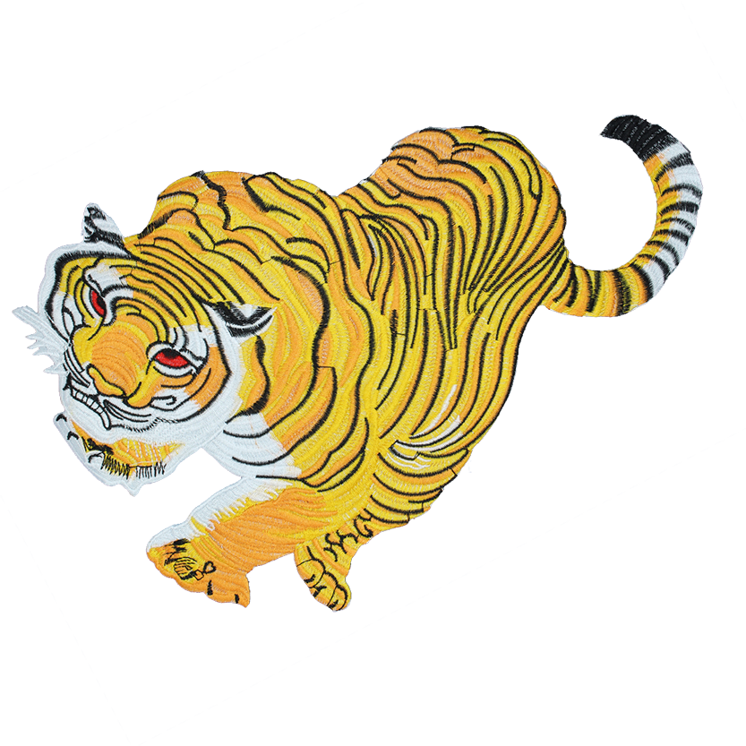 Retro Tiger Patch (Large/Embroidery)