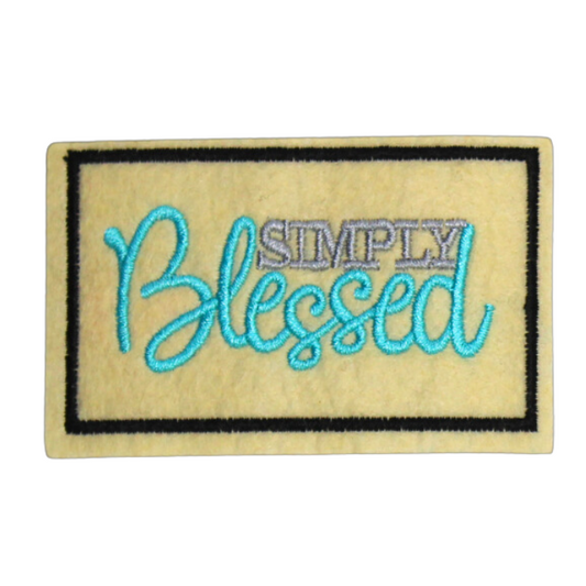 Simply Blessed Patch (Small/Embroidery)