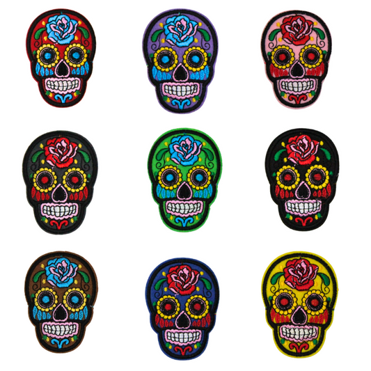 Colorful Skull Patch (Small/Embroidery)