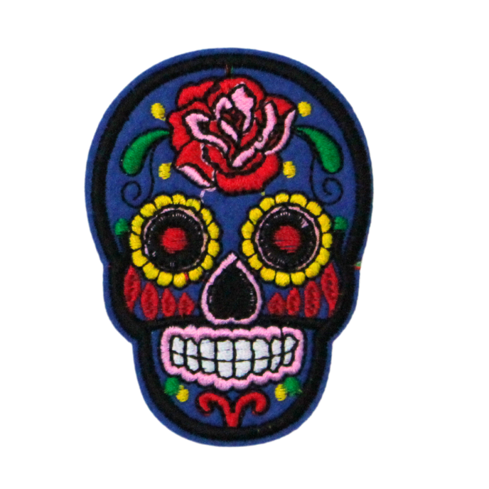 Colorful Skull Patch (Small/Embroidery)