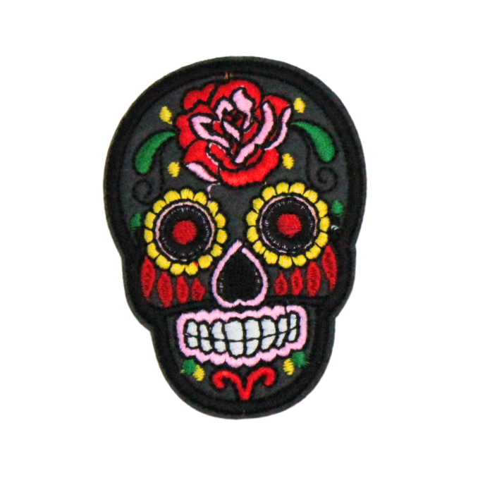 Colorful Skull Patch (Small/Embroidery)