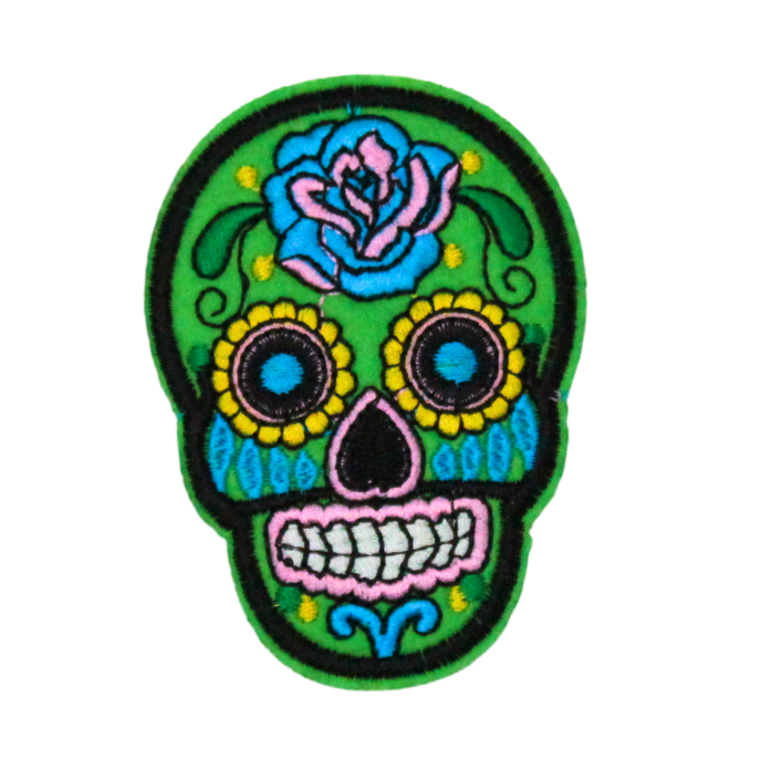 Colorful Skull Patch (Small/Embroidery)