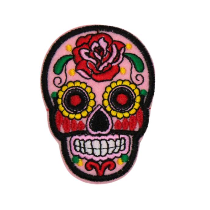 Colorful Skull Patch (Small/Embroidery)