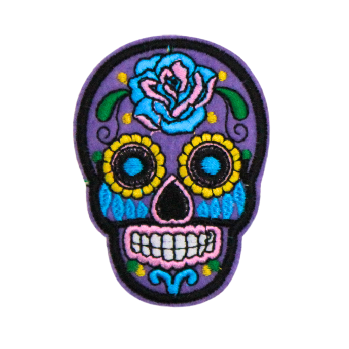 Colorful Skull Patch (Small/Embroidery)