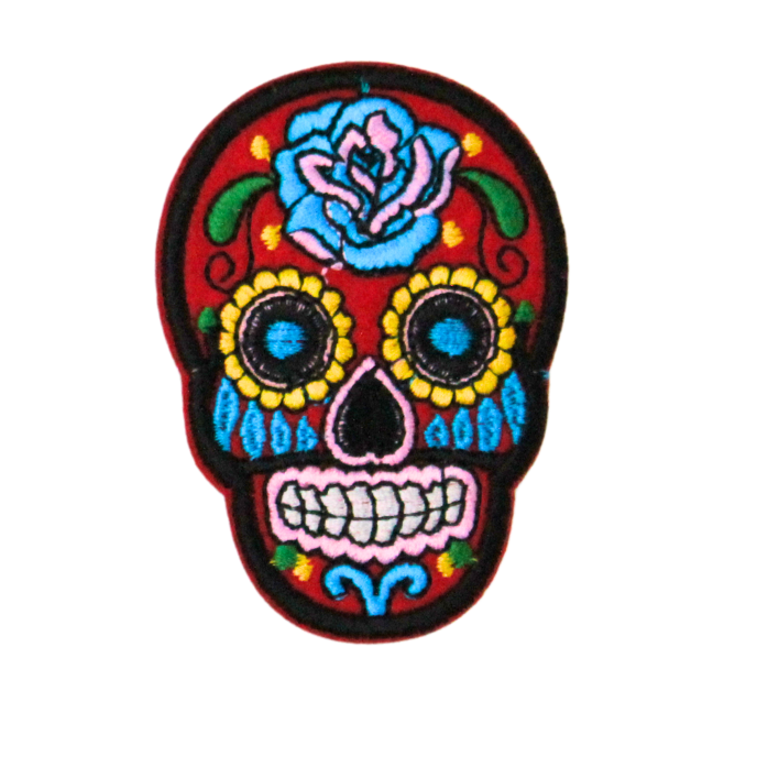 Colorful Skull Patch (Small/Embroidery)