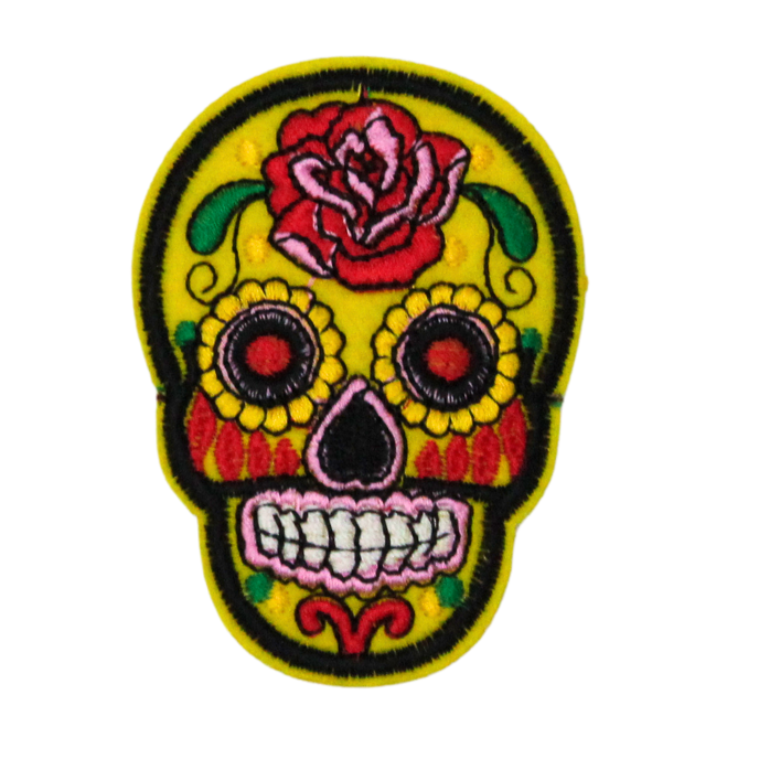 Colorful Skull Patch (Small/Embroidery)