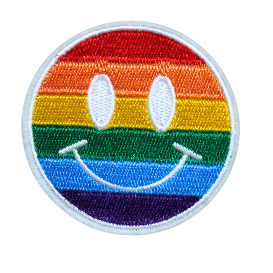 Colorful Smiley Patch (Small/Embroidery)