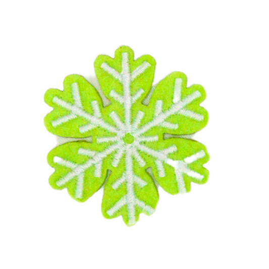 Green Snowflake Patch (Small/Embroidery)