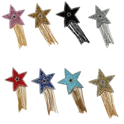 Star Tassel Rhinestone Patch