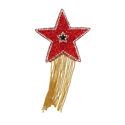 Star Tassel Rhinestone Patch