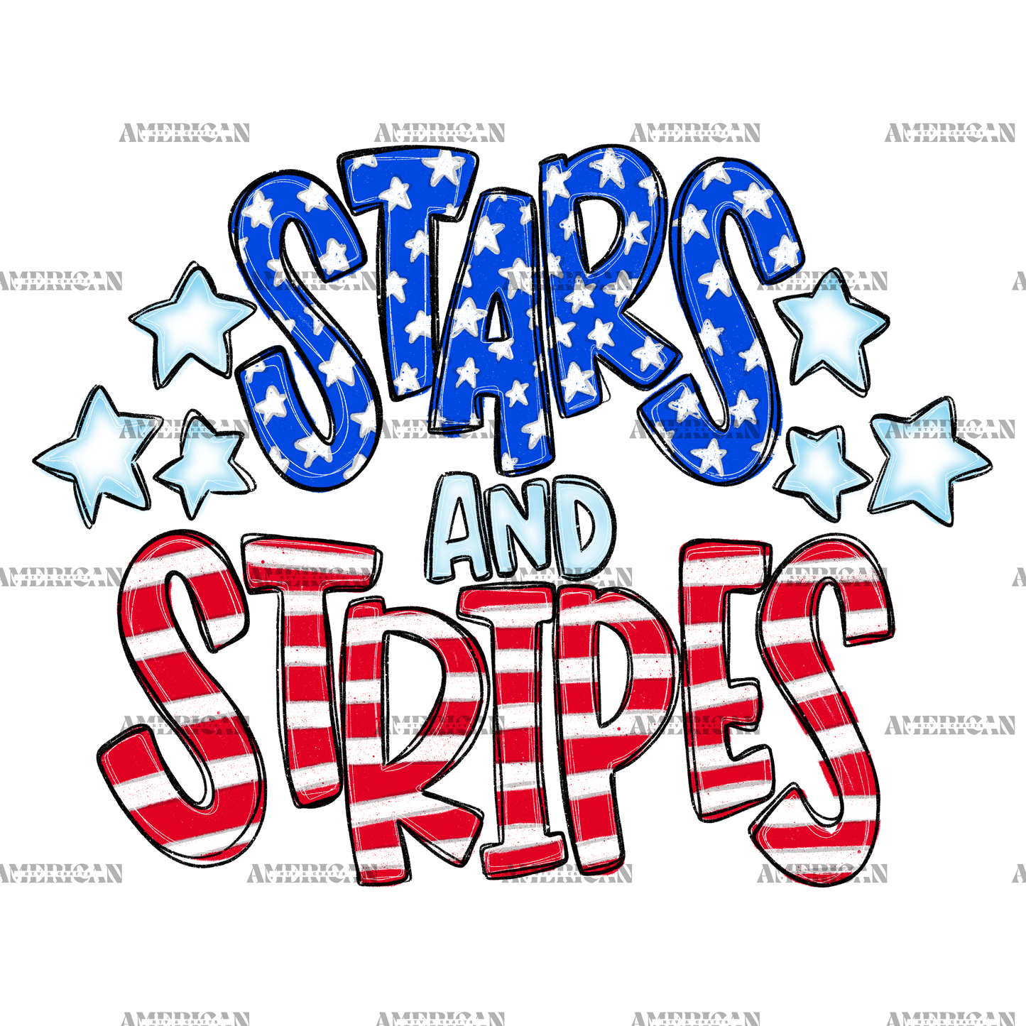 Stars And Stripes-1 DTF Transfer