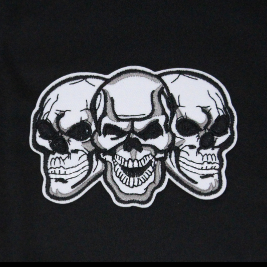 Three Skulls Patch (Small/Embroidery)