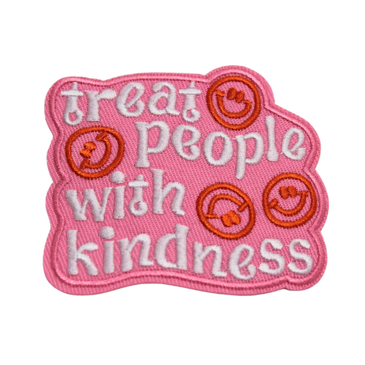 Treat People With Kindness Smile Patch (Small/Embroidery)