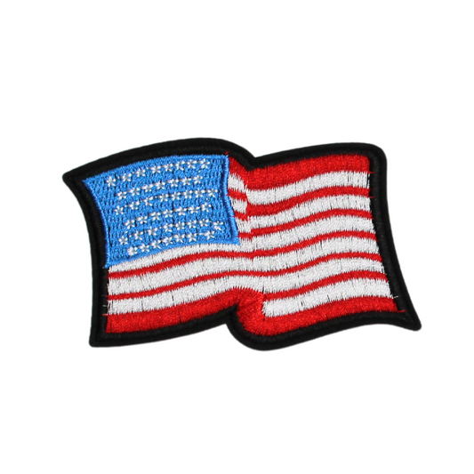 USA Flag Wavey Patch (Small/Embroidery)