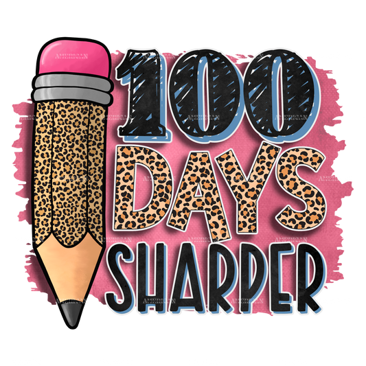 100 Days Sharper Leopard Pencil DTF Transfer