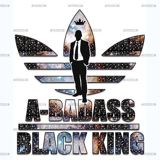 A Badass Black King DTF Transfer