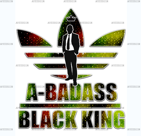 A Badass Black King-2 DTF Transfer