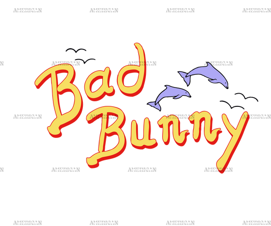 Bad Bunny Fish DTF Transfer