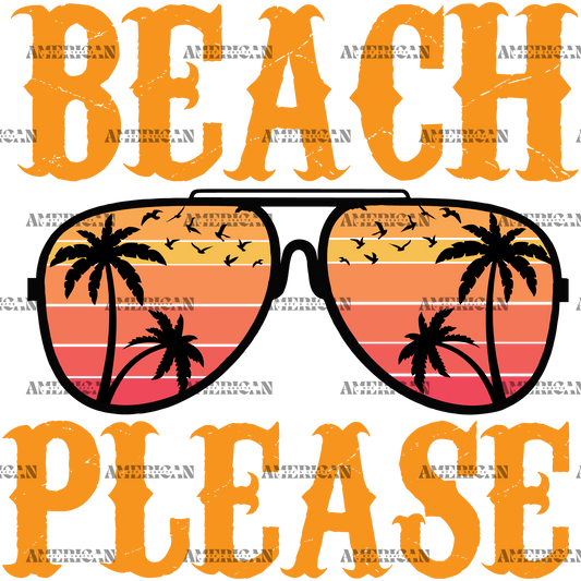 Beach Please Goggles DTF Transfer