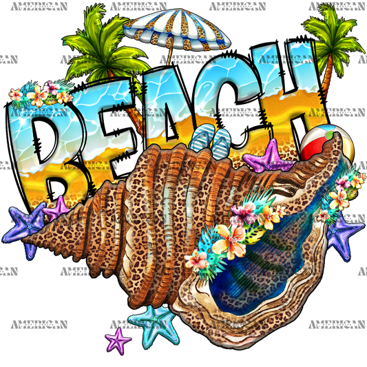 Beach Shell DTF Transfer