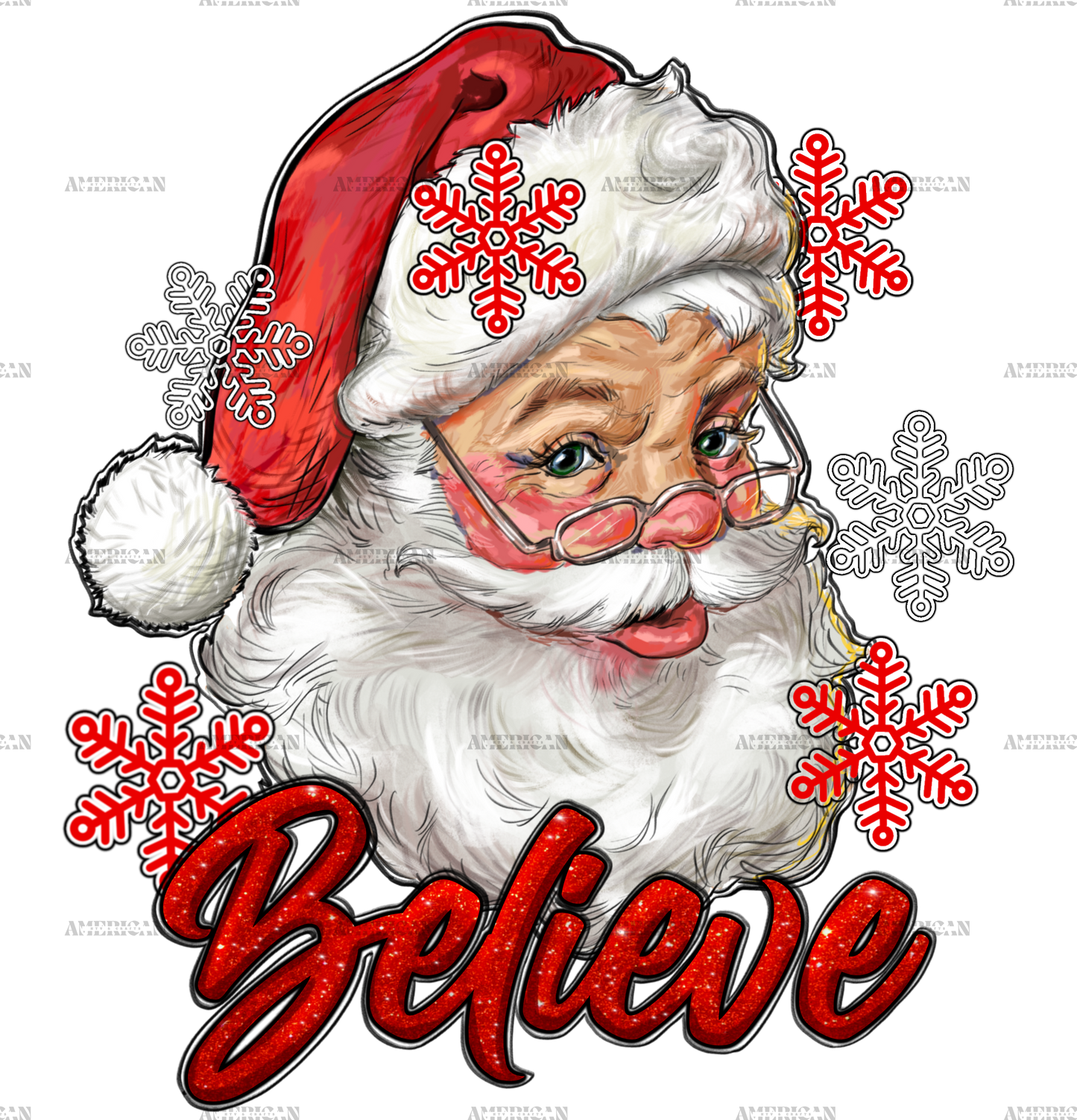 Believe Santa DTF Transfer