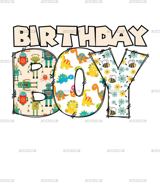 Birthday Boy Cartoon DTF Transfer