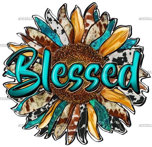 Blessed Sunflower DTF Transfer