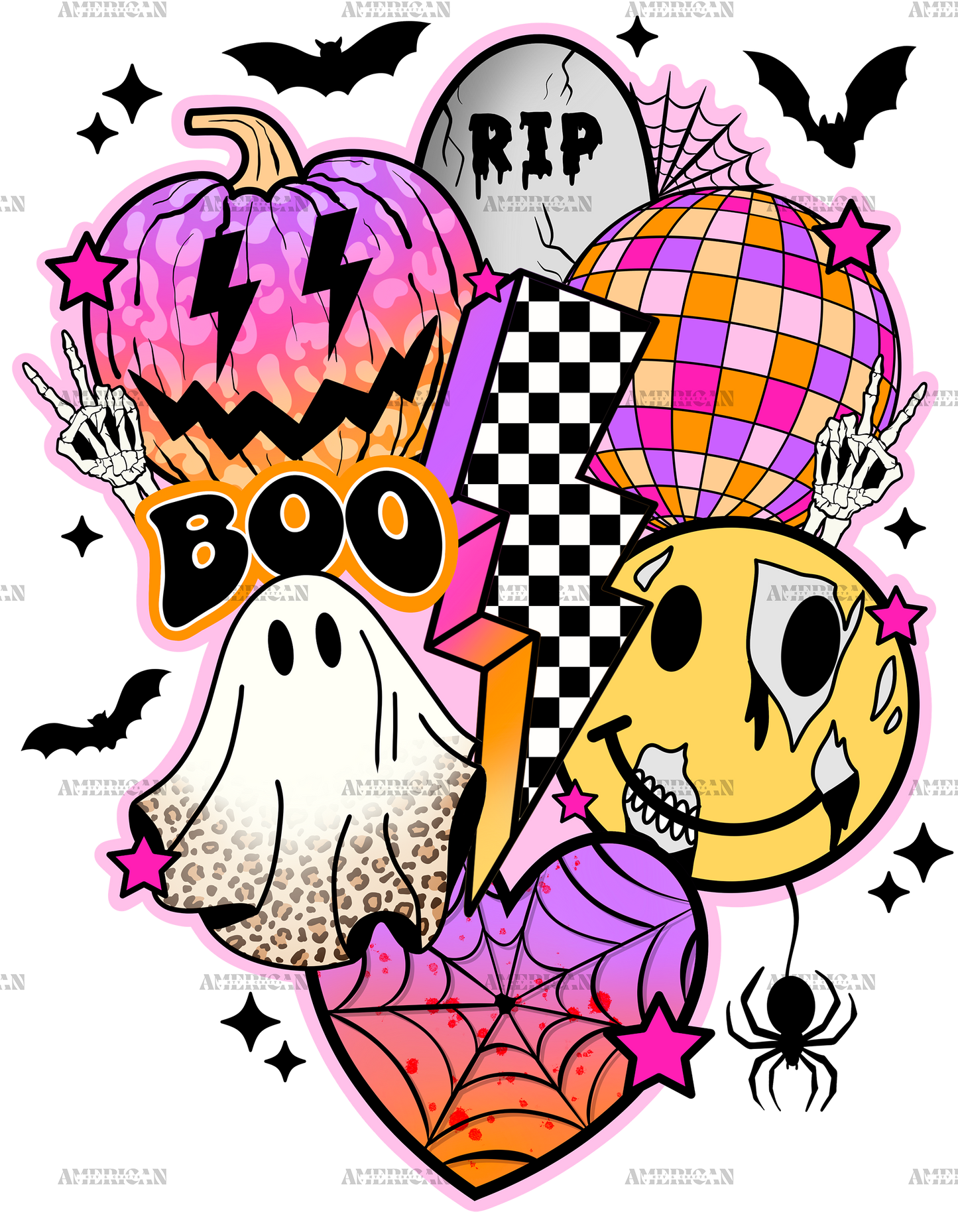 Boo RIP Halloween DTF Transfer