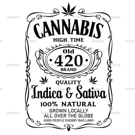 Cannabis Indica Sativa-02 DTF Transfer