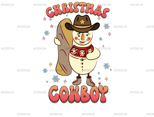 Christmas Cowboy DTF Transfer