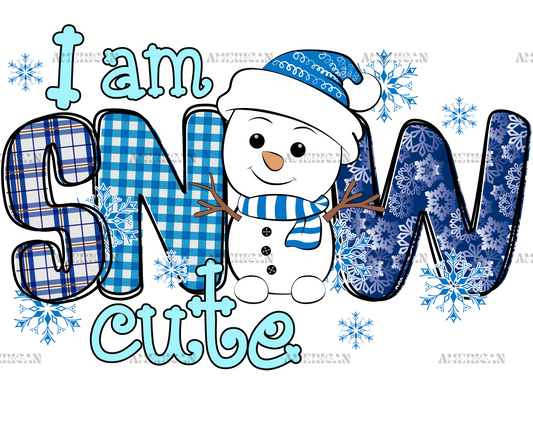 Christmas Snowman Iam Snow Cute DTF Transfer