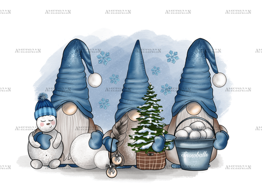 Christmas Winter Gnomies DTF Transfer