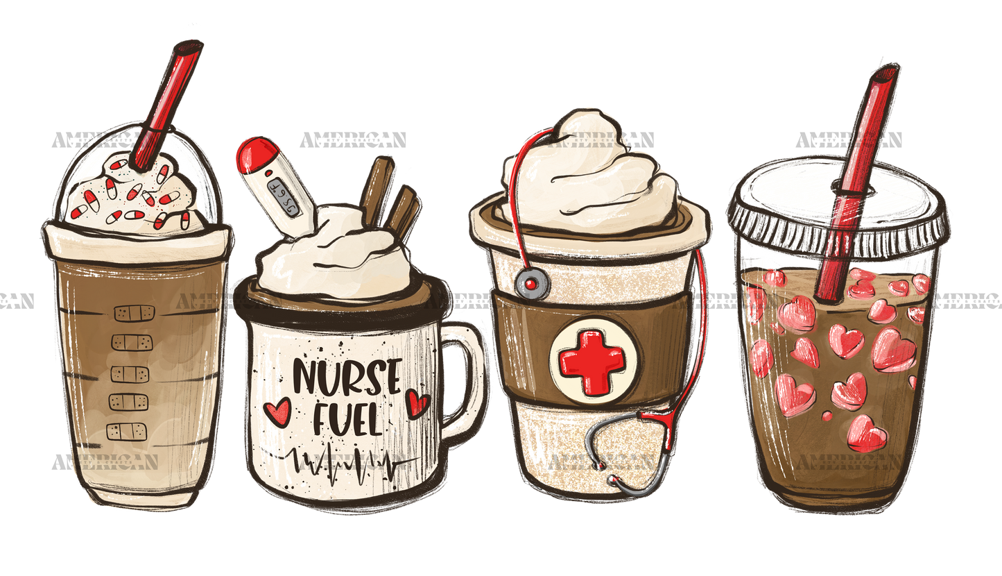 Coffee Nurse DTF Transfer