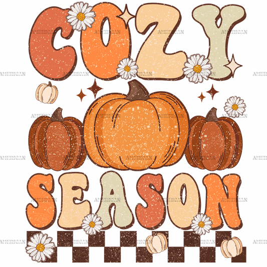 Cozy Season Pumpkin Dotted DTF Transfer
