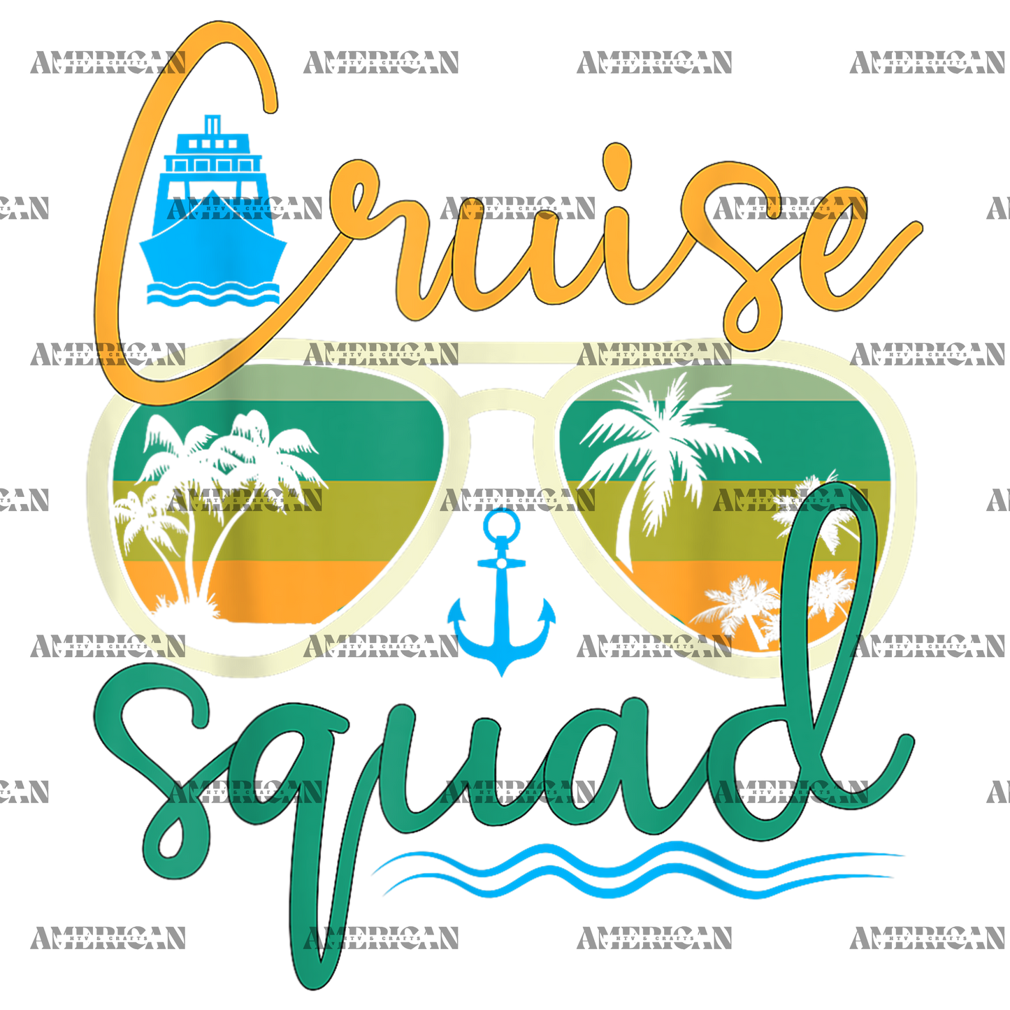 Cruise Squad Goggles DTF Transfer