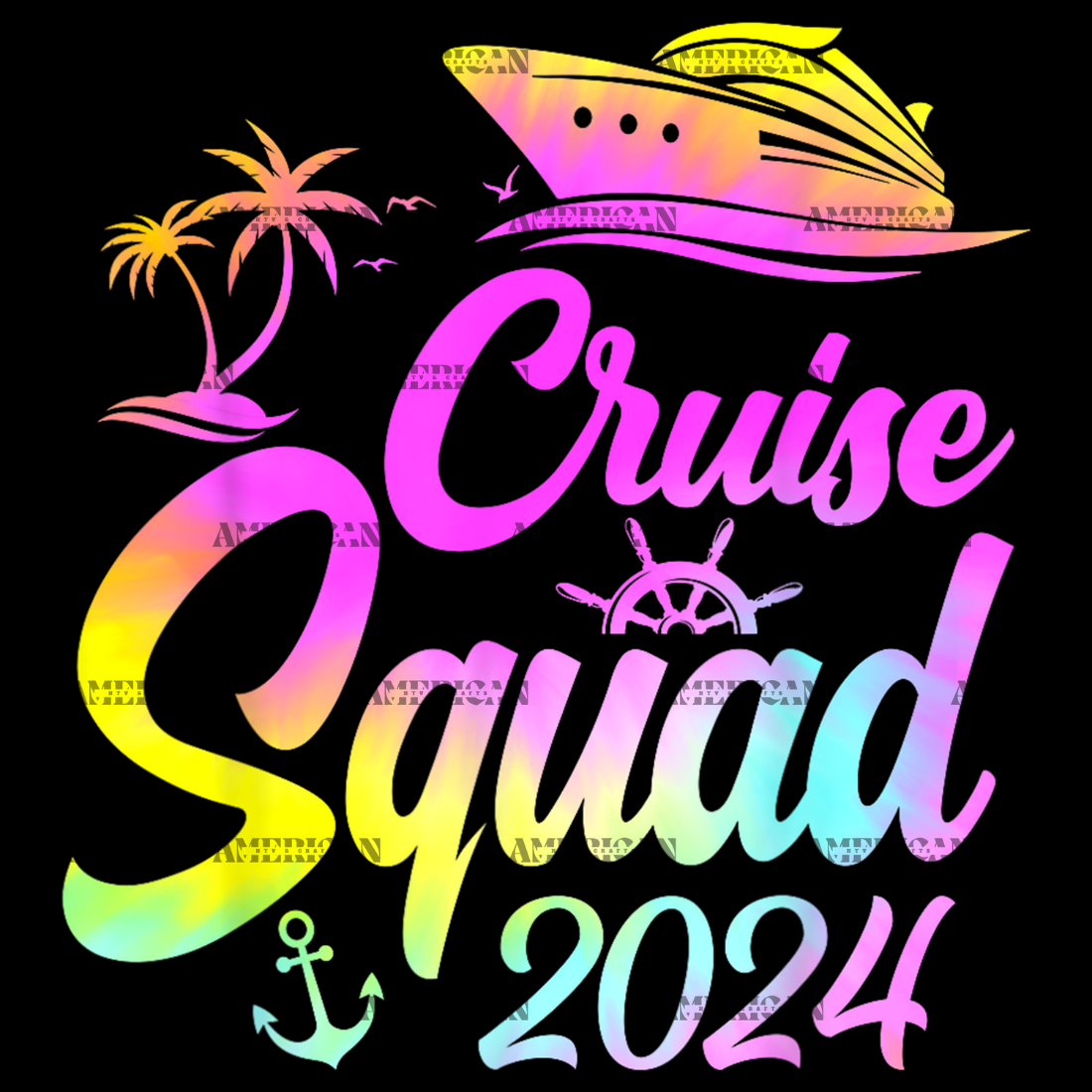 Cruise Squad Purple DTF Transfer