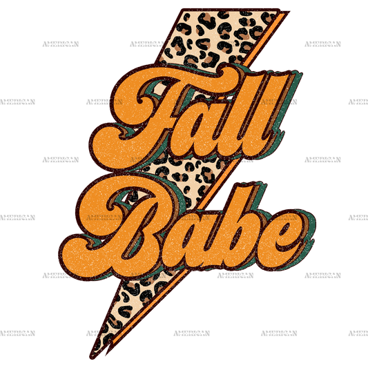 Fall Babe Bolt Dotted DTF Transfer