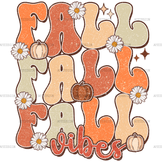 Fall Fall Vibes Dotted DTF Transfer