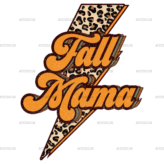 Fall Mama Bolt Dotted DTF Transfer