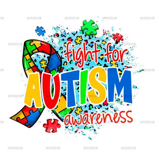 Fight For Autism Ribbon DTF Transfer