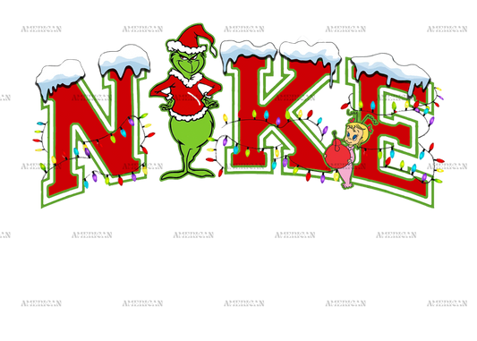 Grinch Christmas Nike DTF Transfer